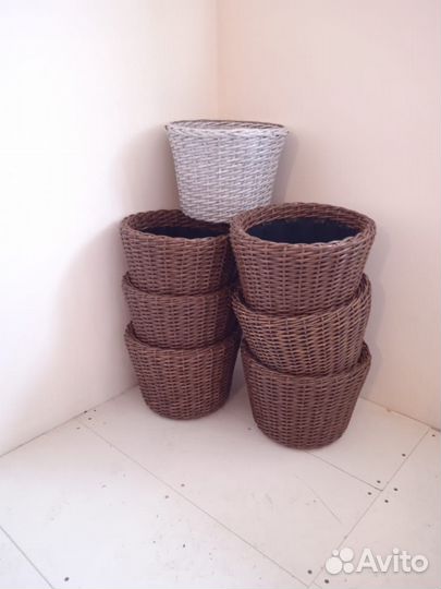 Кашпо из ротанга премиум качества