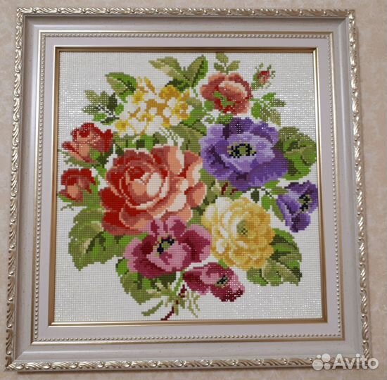 4 готовые картины алмазная мозаика, вышивка