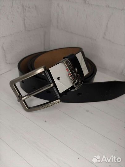 Мужской кожаный ремень Calvin