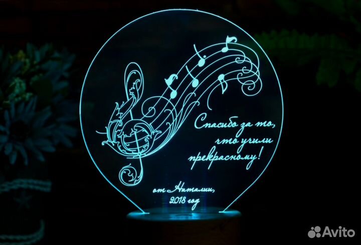 Подарок учителям (ночник именной)