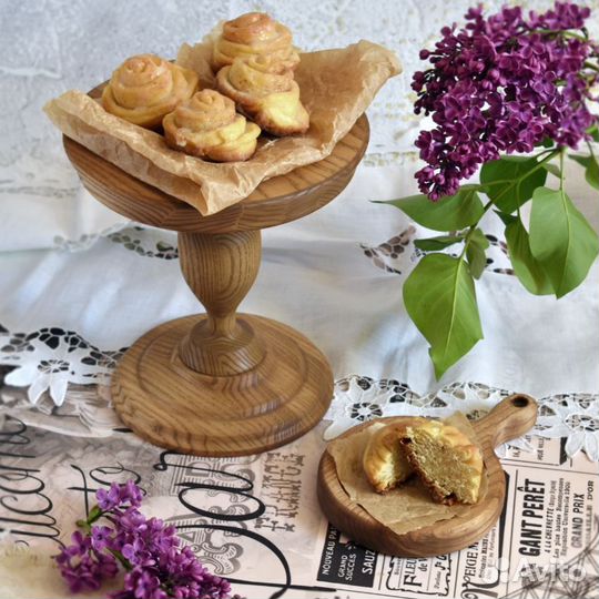 Тортовница из дерева / подставка для сервировки