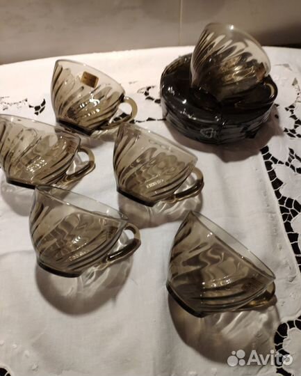 Набор -чайные чашки (Франция), креманки, кокотницы