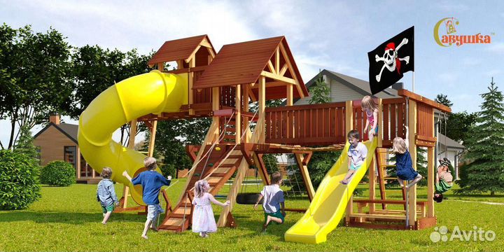 Детский уличный спортивный комплекс для дачи