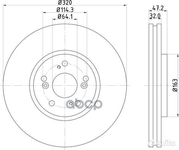 Диск тормозной перед honda accord viii (CU)