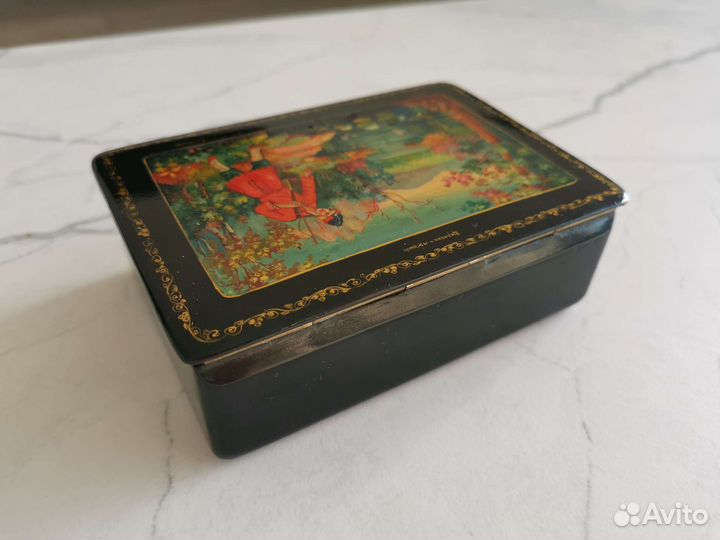 Шкатулка Мстера Палех СССР 60х Царевна-лягушка
