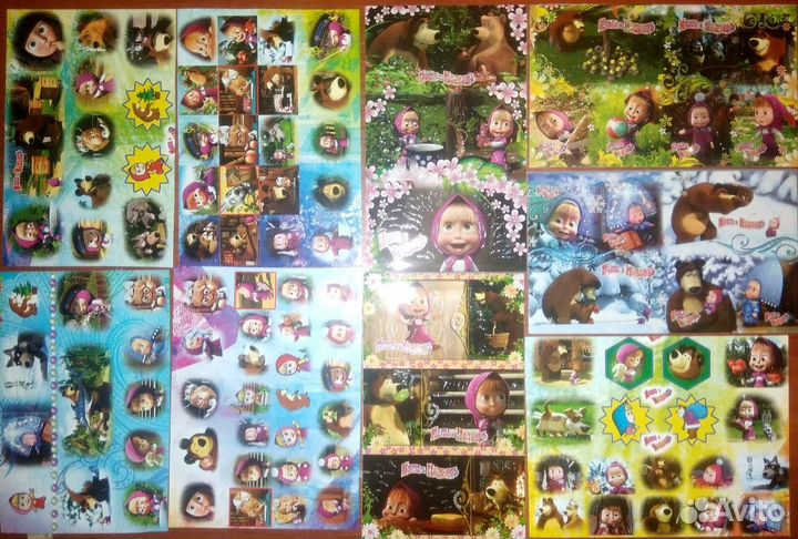 Наклейки с героями мультфильмов