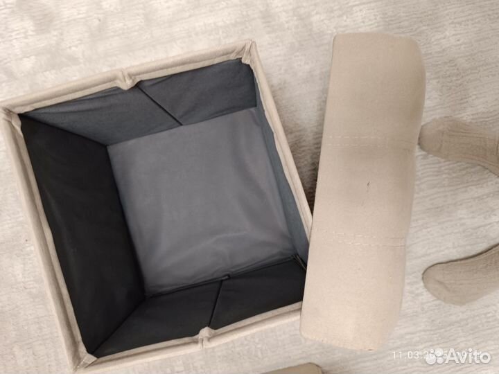 Пуфик бу складной бежевый 2 шт