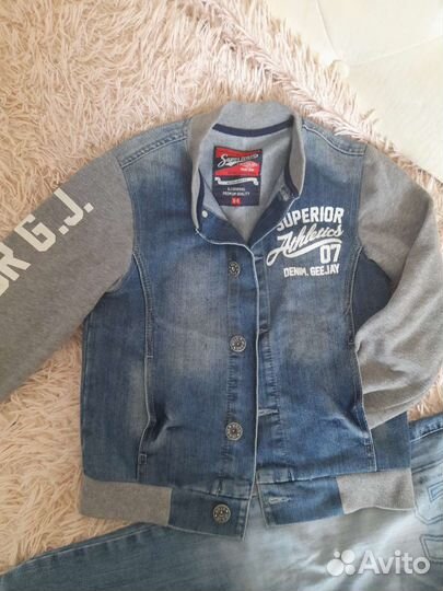 Джинсовый костюм на мальчика 128-134