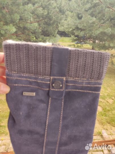 Сапоги женские зимние замшевые 39