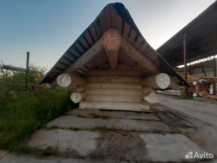 Готовая баня из бревна