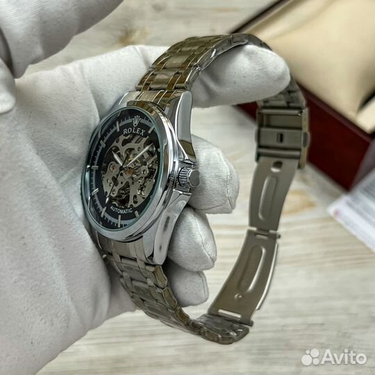 Часы мужские Rolex Skeleton механика