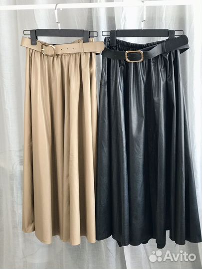 Юбка кожзам