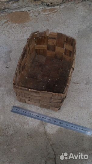 Коробочка берестяная плетеная