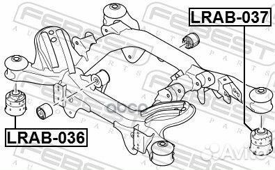 Сайлентблок задней балки lrab036 Febest