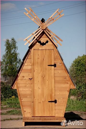 Дачный туалет деревянный WAT895