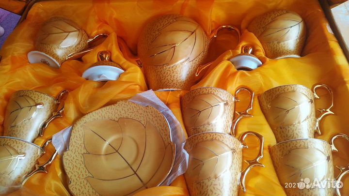 Чайно-кофейный новый, японский сервиз