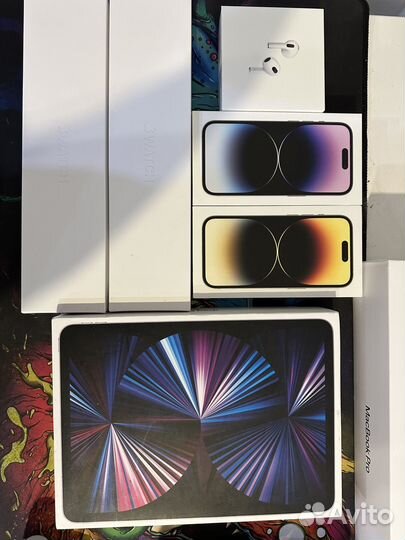 Коробка от iPhone 14 pro, коробка от macbook pro
