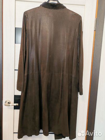 Замшевое пальто