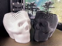 Череп-органайзер для хранения ручек, 3D печать