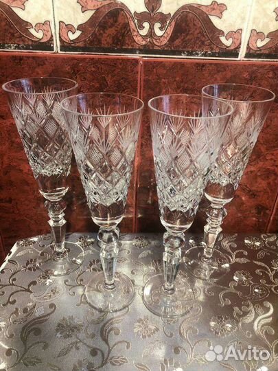 Фужеры хрустальные