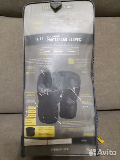 Перчатки боксерские Everlast Protex2 Leather 12oz