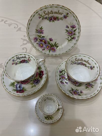 Пары и трио Цветок месяца. Royal Albert. Англия