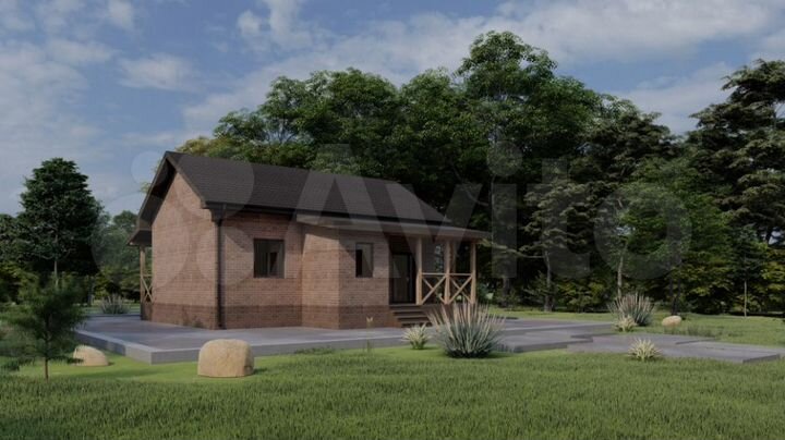 Коттедж 102 м² на участке 10 сот.