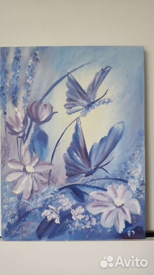 Картины маслом 30х40 холст цветы и слоны