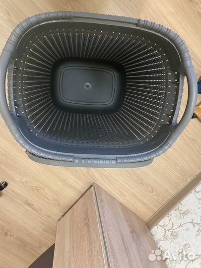 Корзина для белья серая