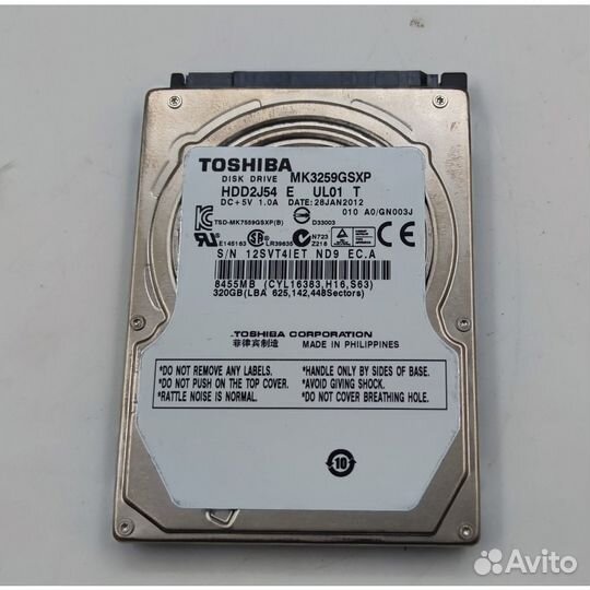 HDD MK3259gsxp, Toshiba, 320 Гб, SATA, 3.5