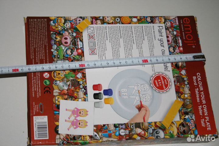 Тарелка Emoji новая раскраска