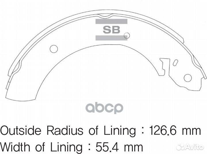 Колодки торм.бараб. комплект 4 шт. шт. Hi-Q HYU