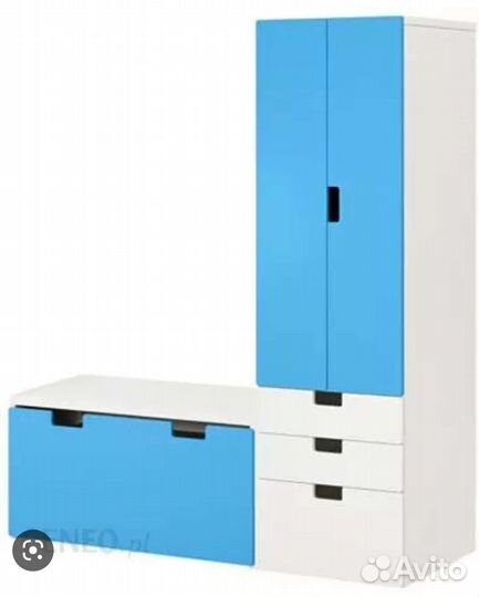 Скамья с ящиком и ковриком IKEA stuva