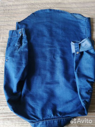 Джинсовая рубашка для девочки 128