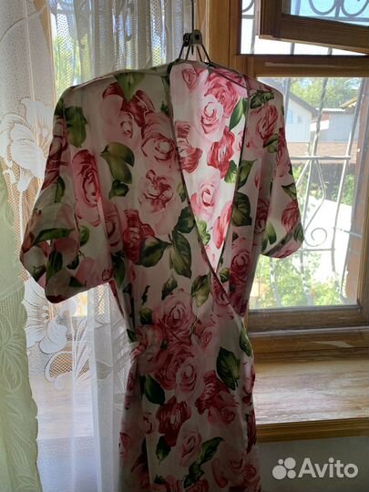 Халат шелковый домашний