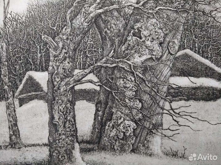 Офорт, графика, Нилова В.Н. заслуженный художник Р