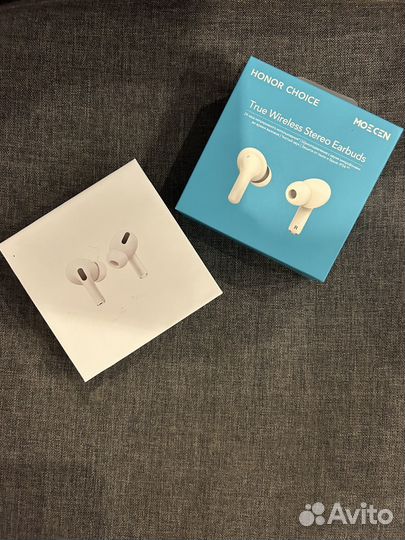 Беспроводные наушники apple airpods и honor