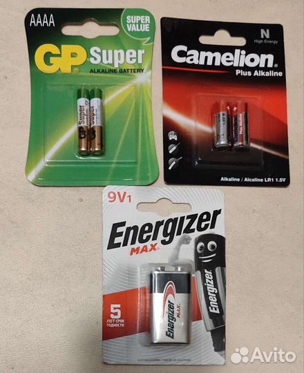 Батарейки аааа, LR-1, крона