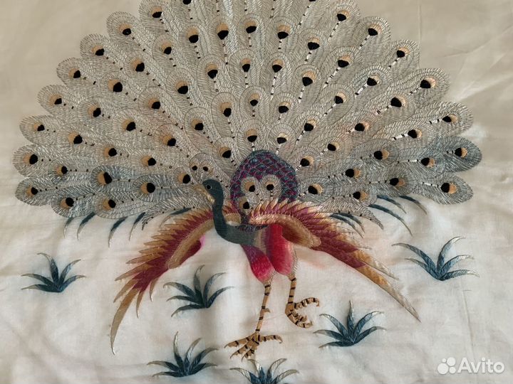 Вышивка шелком по шелку. Китай. Сучжоу. 1946 г