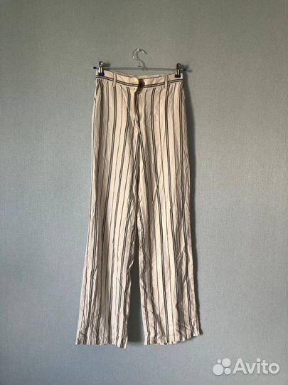 Льняные брюки (лён/вискоза) H&M +блузка Zara