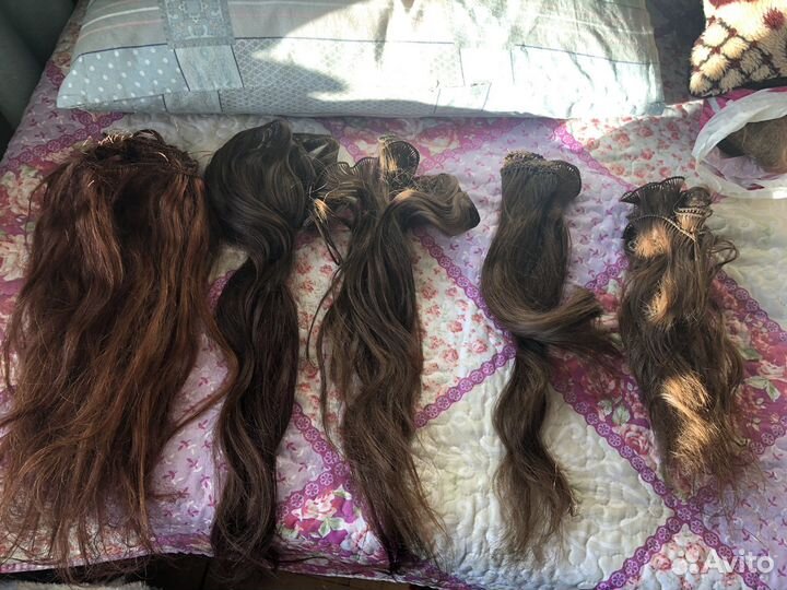 Волосы натуральные на трессе