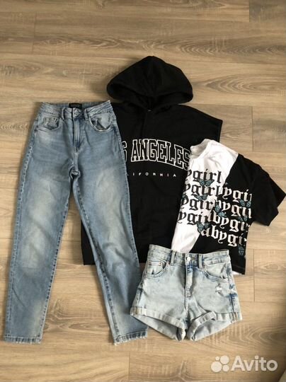 Пакетом одежда для девочки р. 158