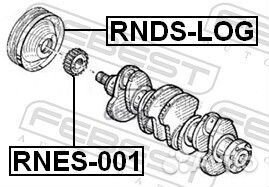 Шкив коленвала rnds-LOG rnds-LOG Febest