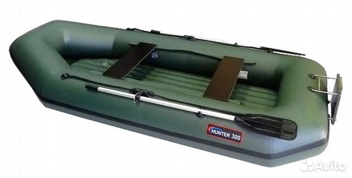 Лодка пвх Хантер 300 лтн зеленая