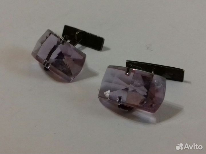 Запонки.серебро 875 проба(звезда)