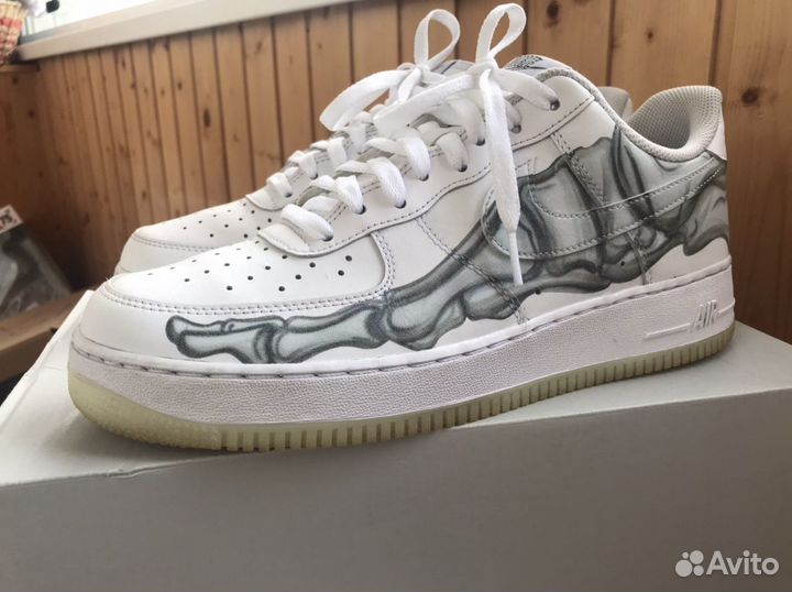 Nike air force 2024 1 skeleton white