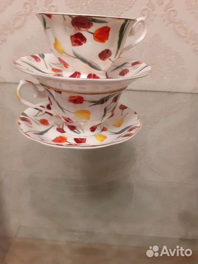 Чайные чашки с блюдцами СССР