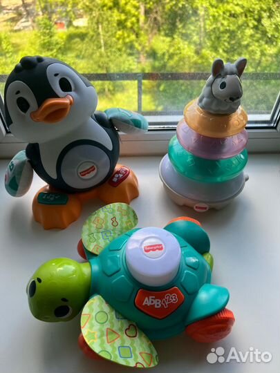 Fisher price линкималс пингвин, черепаха, лама