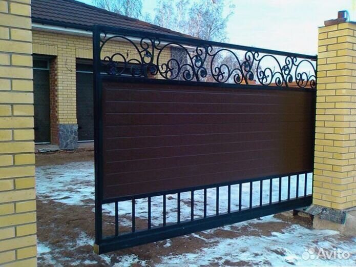 Откатные ворота с установкой