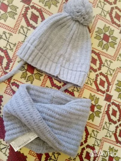 Набор зимний шапка+ снуд zara оригинал